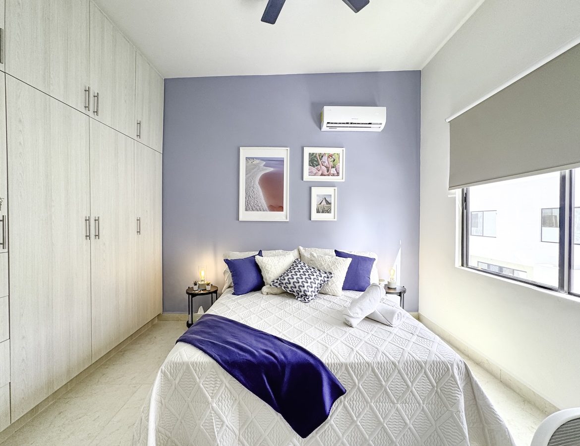 Bleu Mai Properties. Cancun Condo. Queen Bedroom 2.